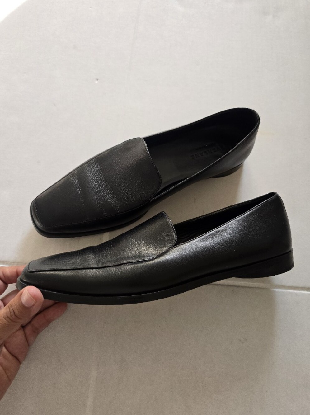 Everlane Black Leather Loafers Flats